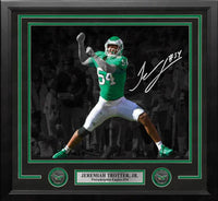 Jeremiah Trotter, Jr. Blackout Philadelphia Eagles Autographed 16" x 20" Framed Football Photo