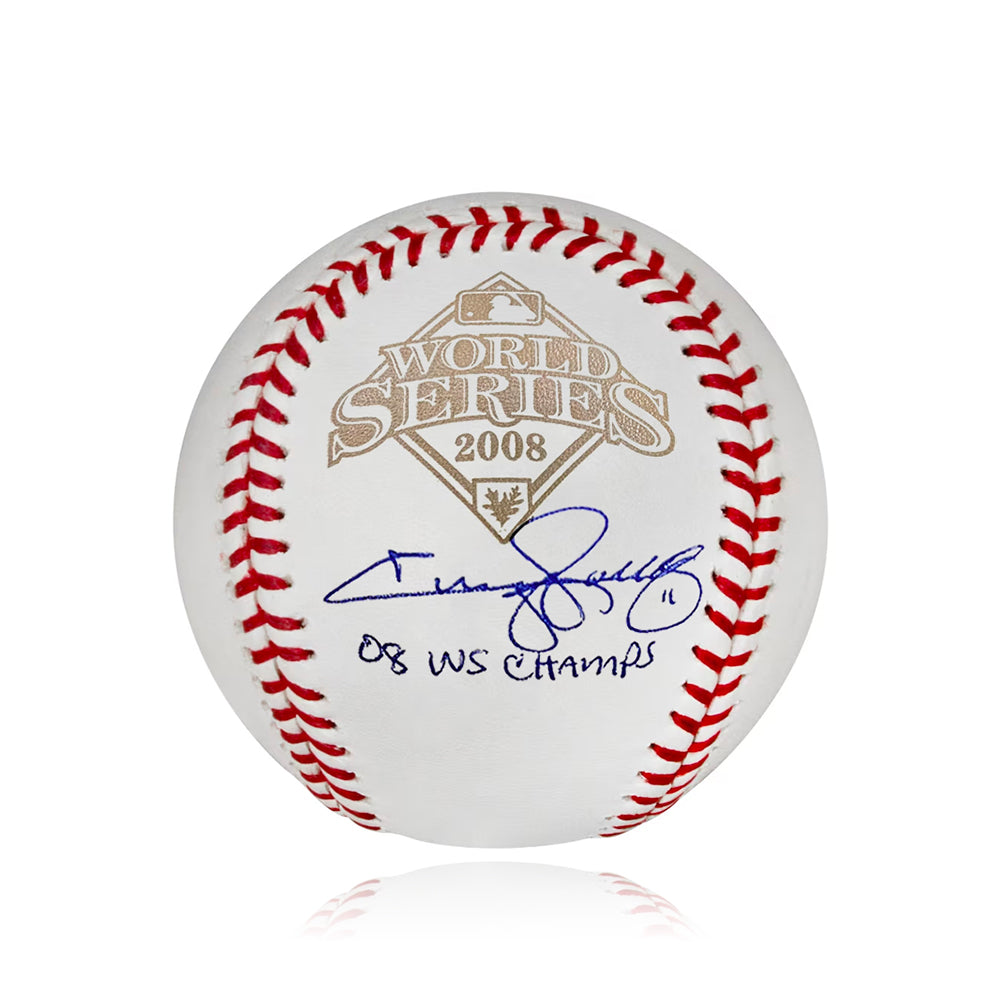 Jimmy Rollins Philadelphia Phillies Autographed 2008 World Series Baseball Inscribed WS Champs - JSA