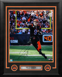 Joe Burrow Throwing Action Cincinnati Bengals Autographed 16" x 20" Framed Football Photo