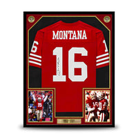 Joe Montana San Francisco 49ers Autographed Framed Football Jersey