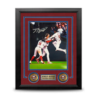 Johan Rojas Celebration Philadelphia Phillies Autographed 8" x 10" Framed Baseball Photo