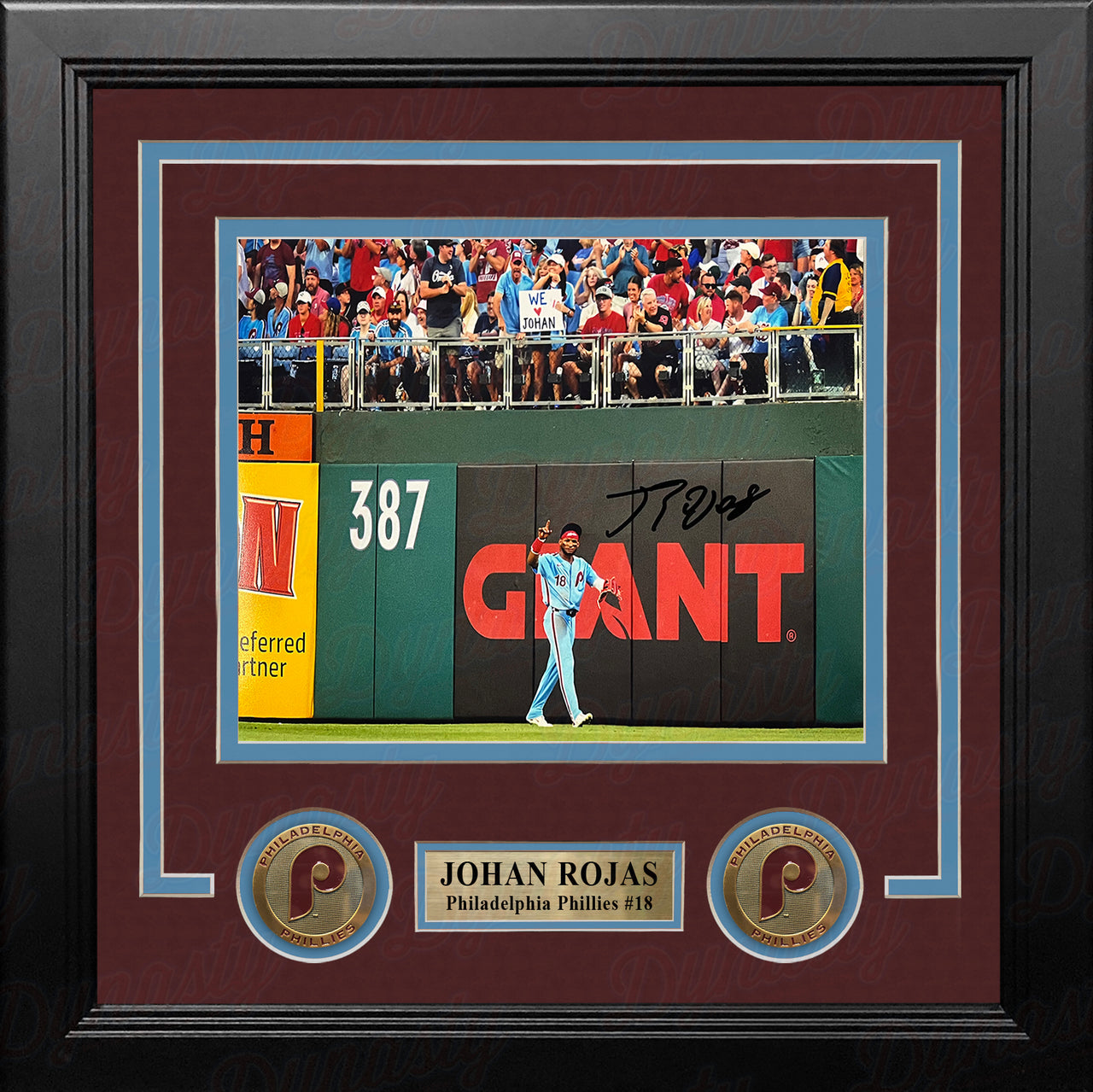 Johan Rojas Philly Love Philadelphia Phillies Autographed 8" x 10" Framed Baseball Photo