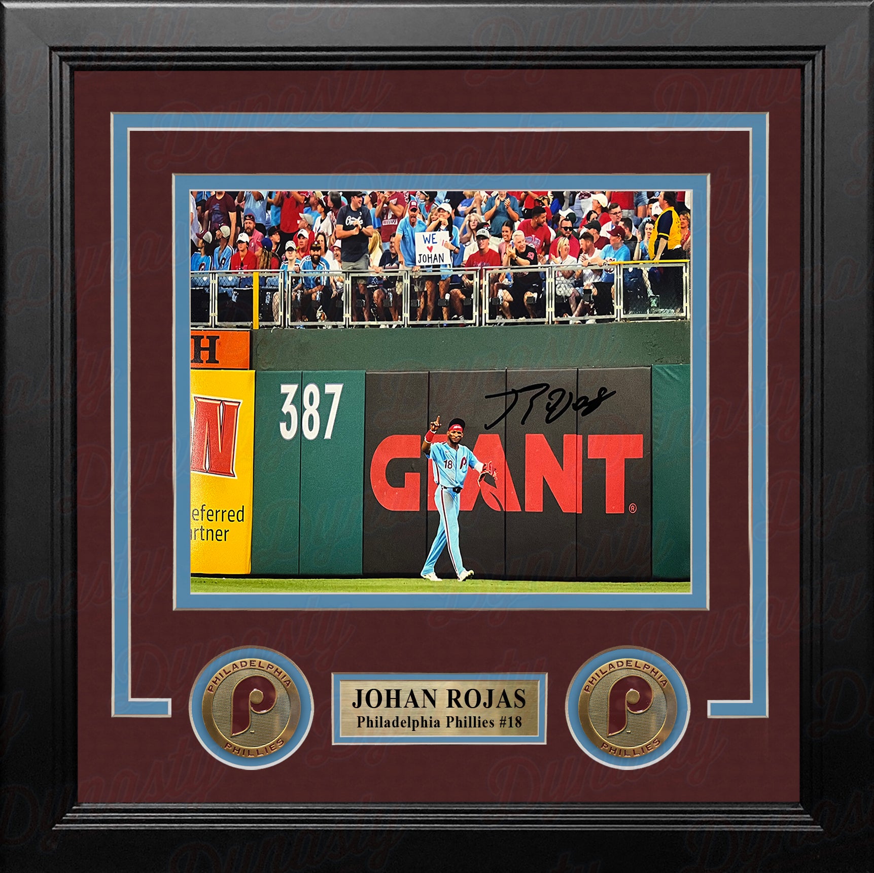 Johan Rojas Philly Love Philadelphia Phillies Autographed 8" x 10" Framed Baseball Photo