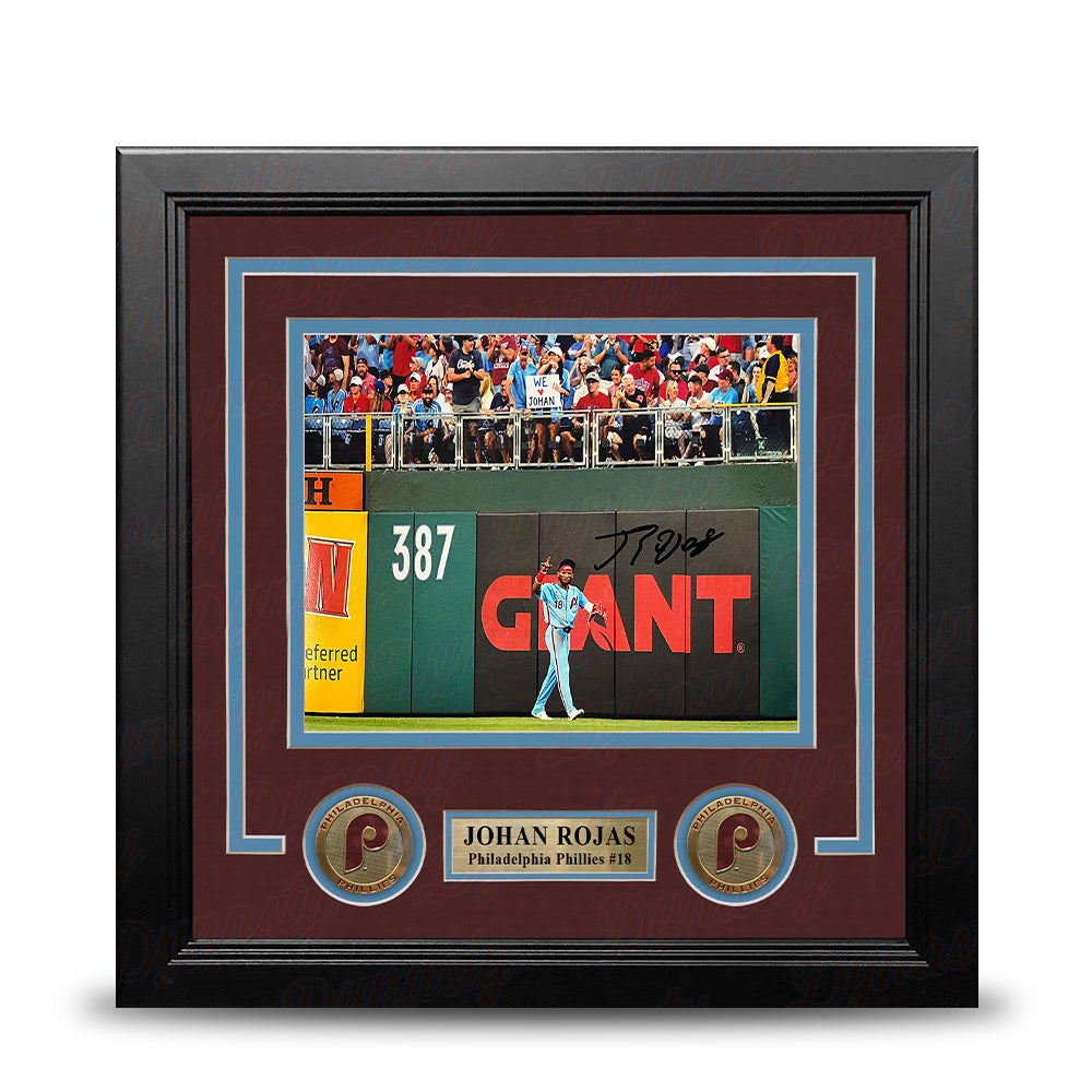 Johan Rojas Philly Love Philadelphia Phillies Autographed 8" x 10" Framed Baseball Photo
