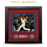 Johan Rojas First Hit Philadelphia Phillies Autographed 8" x 10" Framed Spotlight Baseball Photo - Dynasty Sports & Framing 