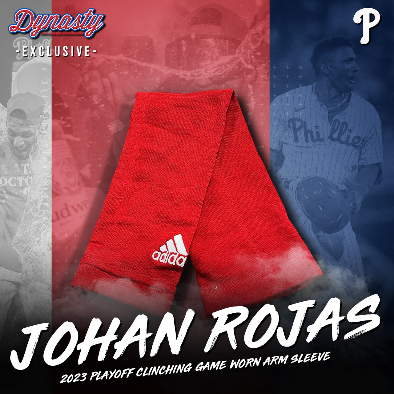 Johan Rojas Game Worn Arm Sleeve From Phillies Postseason Clinching Game