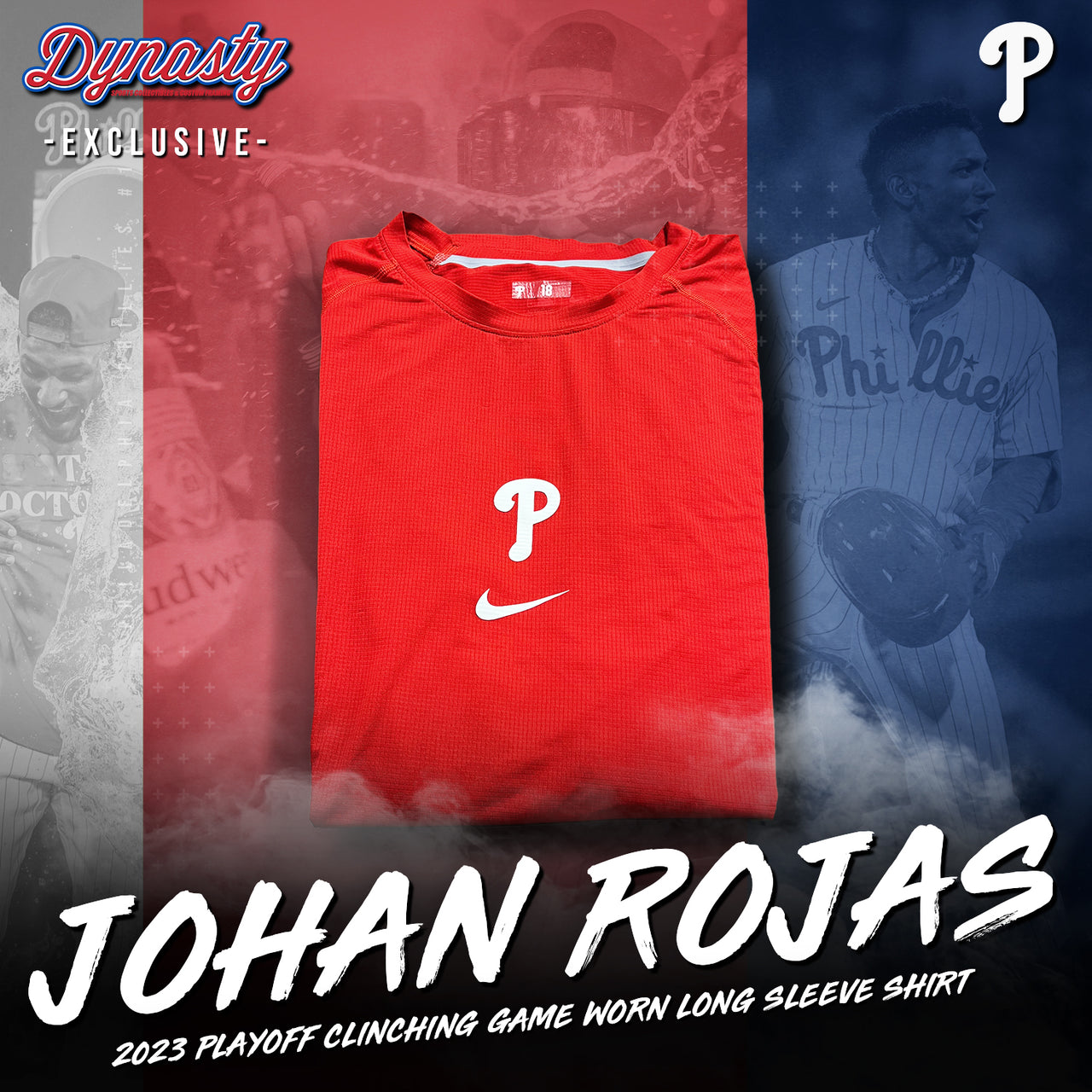 Johan Rojas Philadelphia Phillies Game-Worn Long Sleeve Shirt