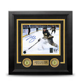 Johnny Beecher in Action Boston Bruins Autographed 8" x 10" Framed Hockey Photo - Dynasty Sports & Framing 