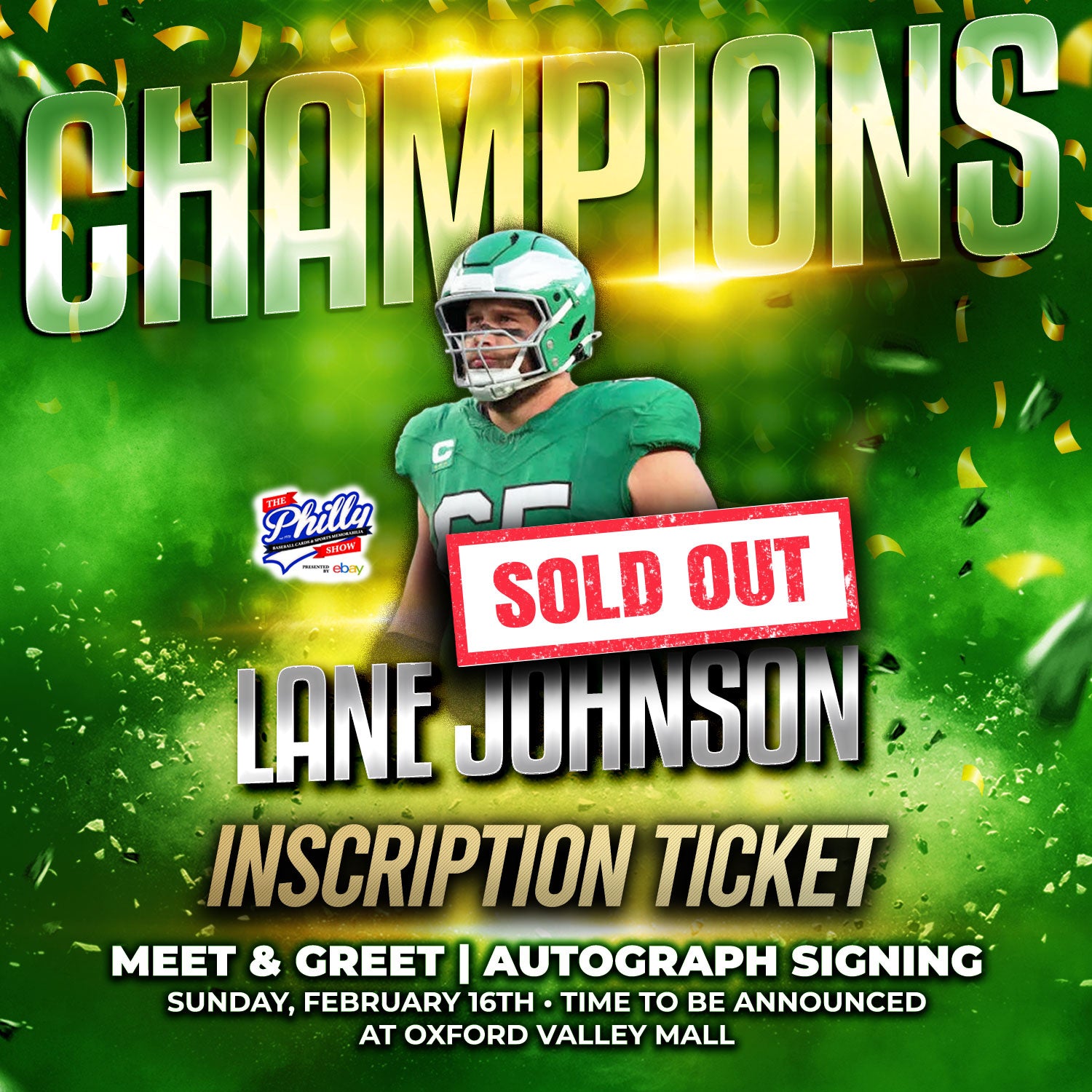 Lane Johnson Inscription Ticket