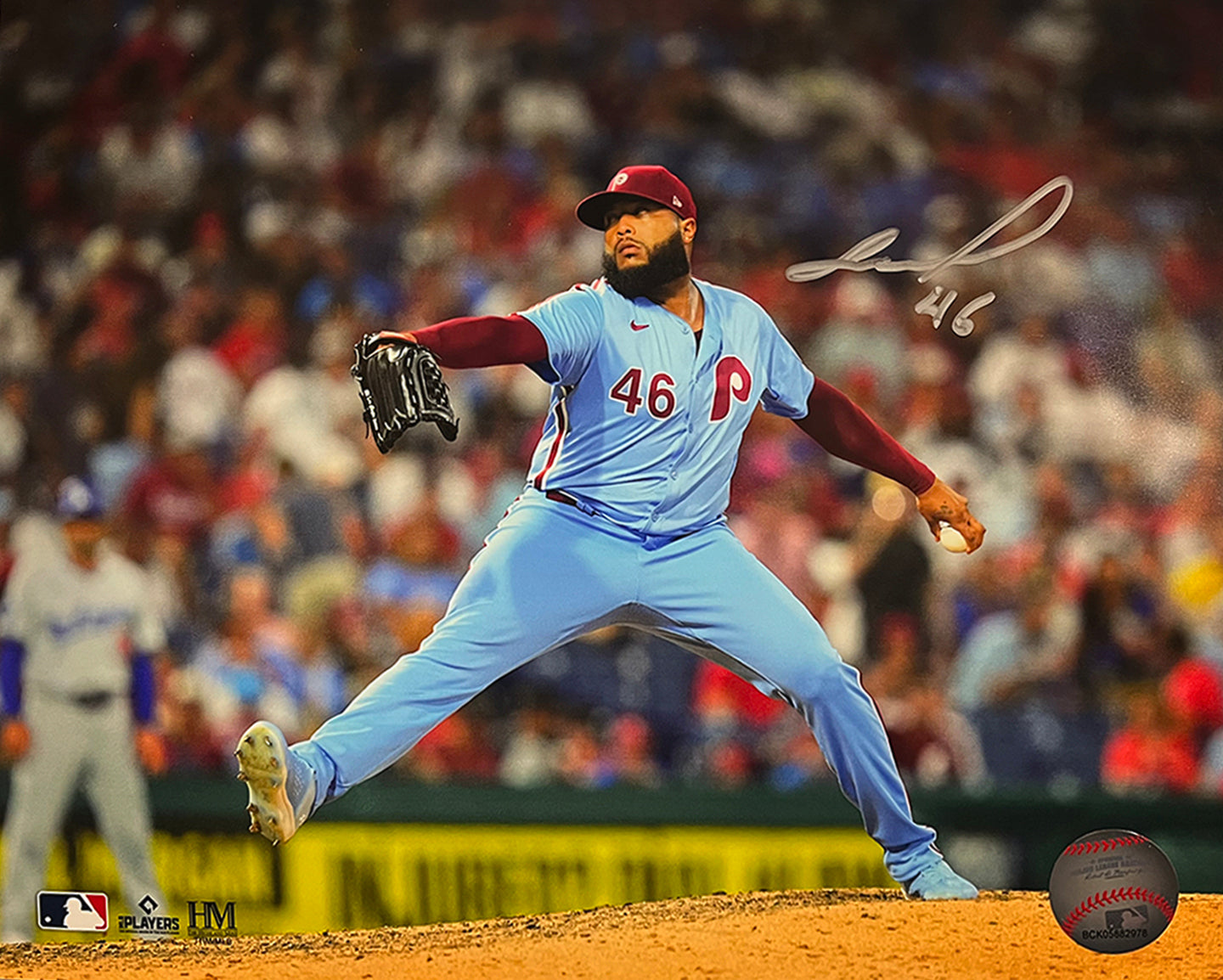 Jose Alvarado Throwback Action Autographed Philadelphia Phillies 11" x 14" Baseball Photo