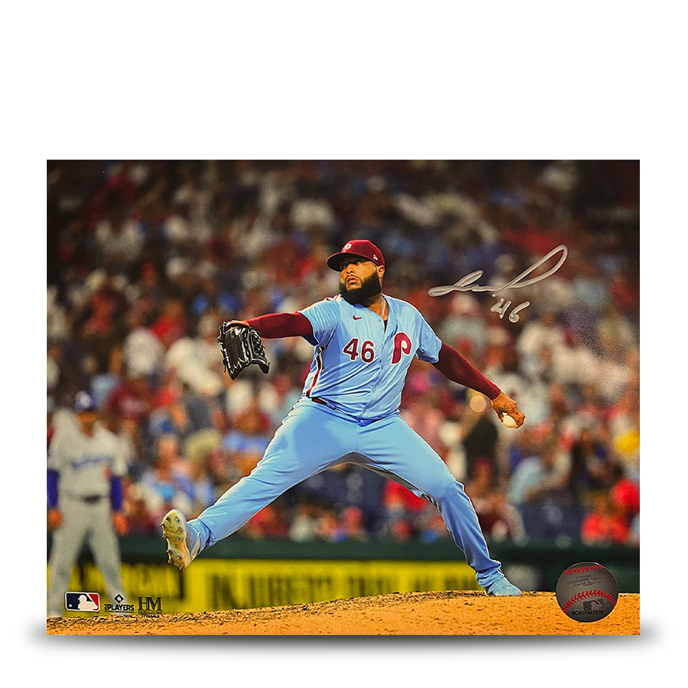 Jose Alvarado Throwback Action Autographed Philadelphia Phillies 11" x 14"  Baseball Photo