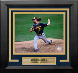 Josh Hader in Action Milwaukee Brewers 8" x 10" Framed Baseball Photo - Dynasty Sports & Framing 