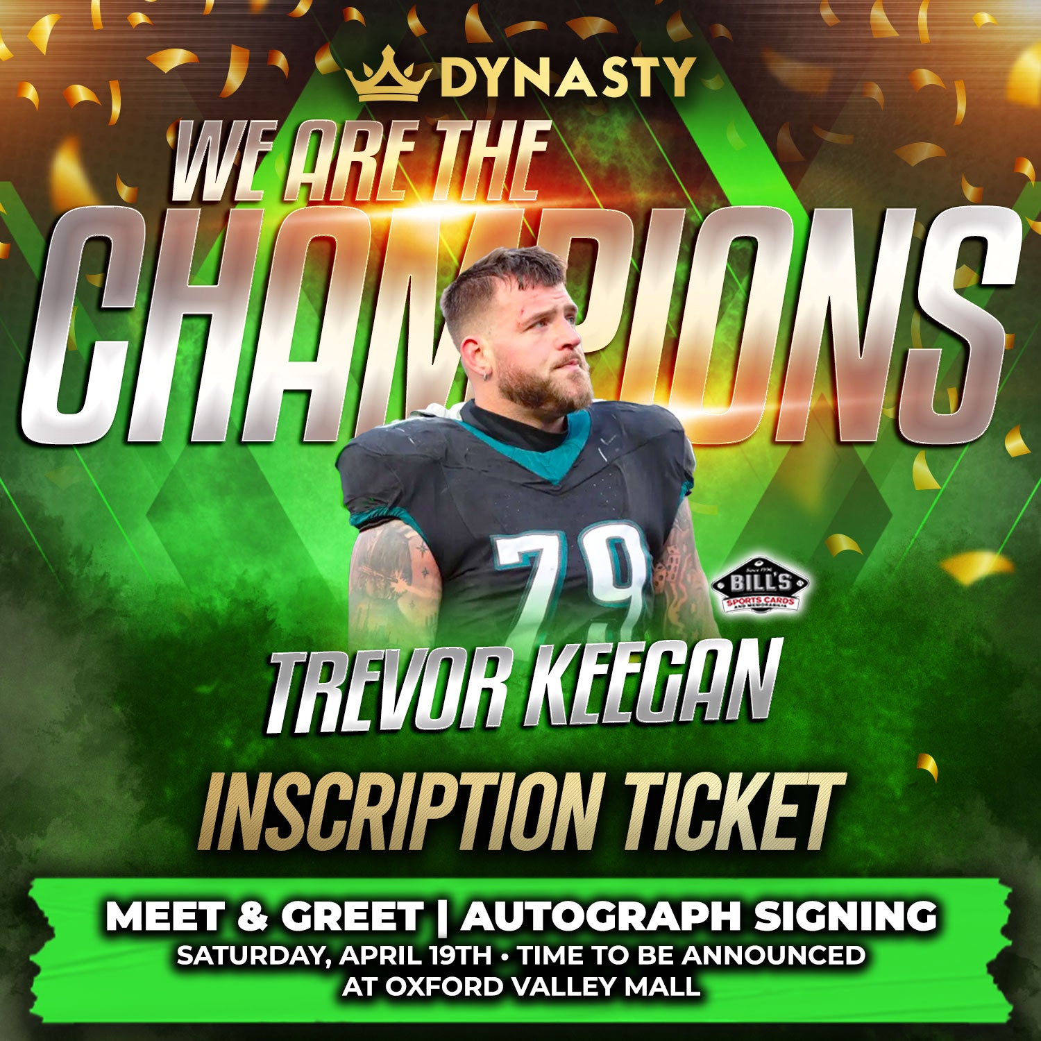 Trevor Keegan World Champions Inscription Ticket
