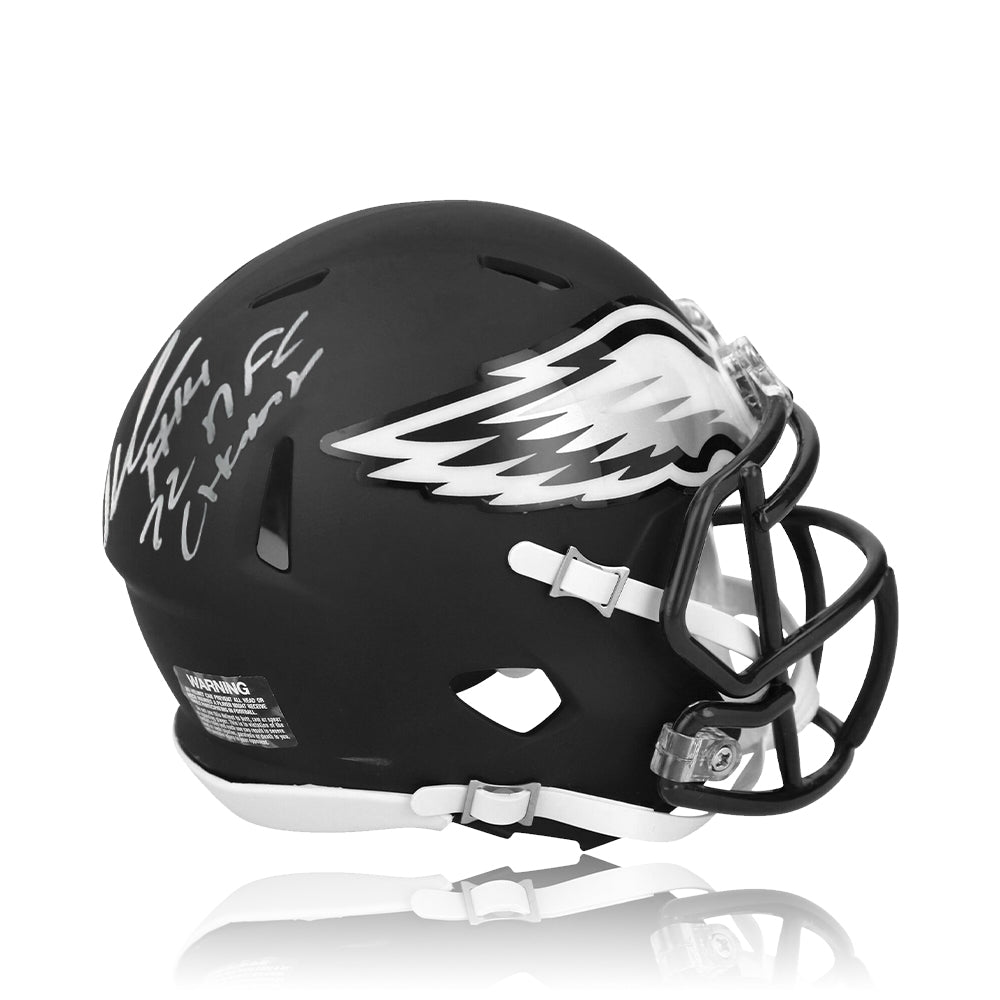 Kenneth Gainwell Philadelphia Eagles Autographed Black Speed Mini-Helmet with 22 NFC Champs Inscription