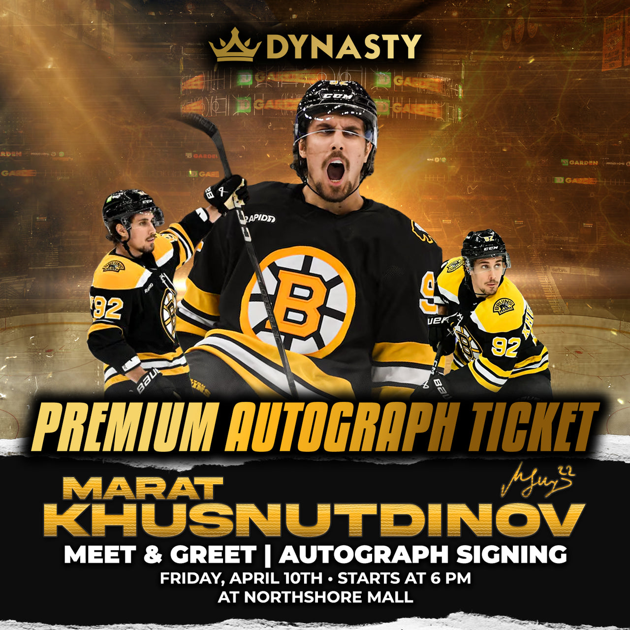 Marat Khusnutdinov Boston Bruins Experience Tickets