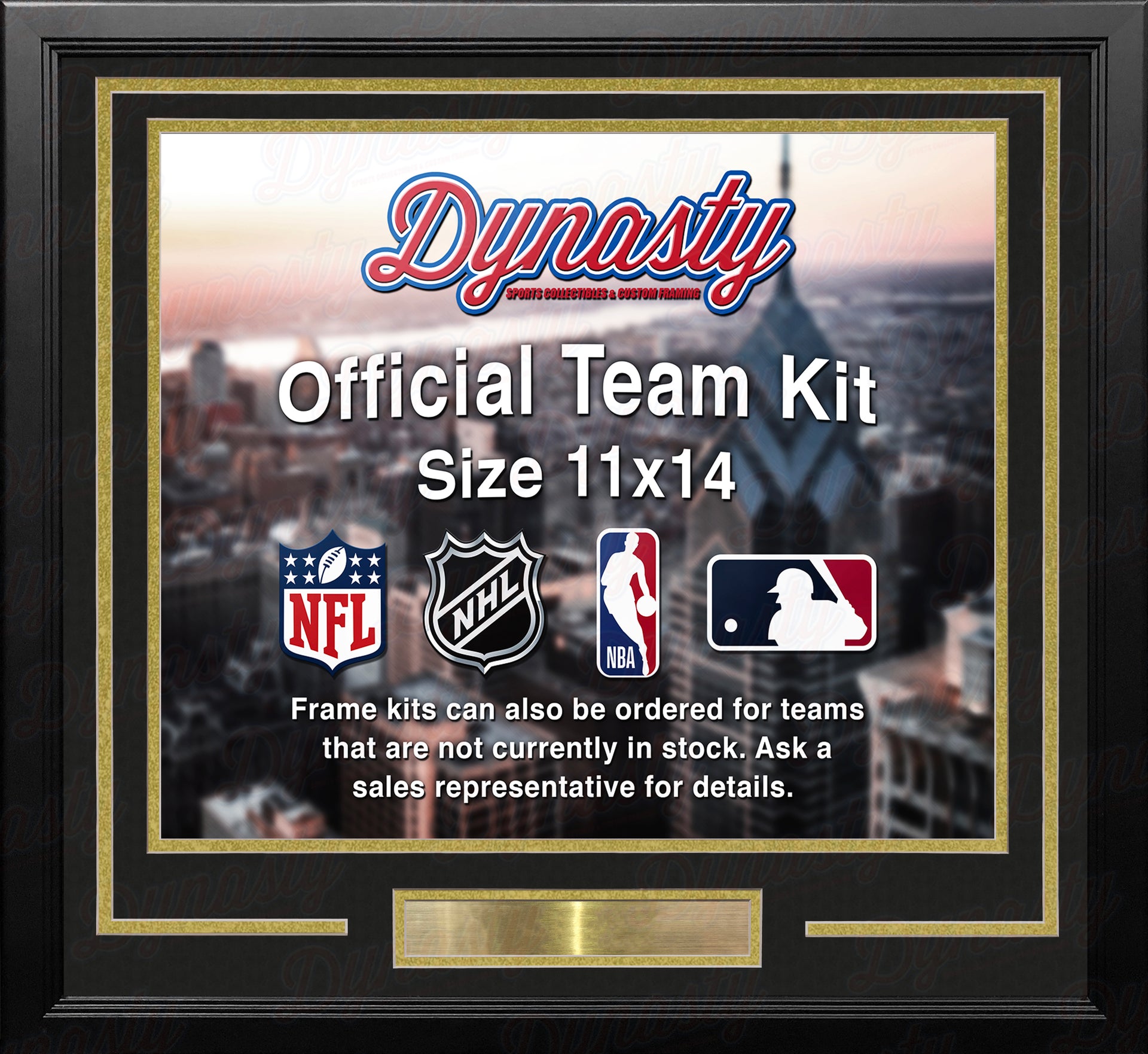 Vegas Golden Knights Custom NHL Hockey 11x14 Picture Frame Kit (Multiple Colors) - Dynasty Sports & Framing 