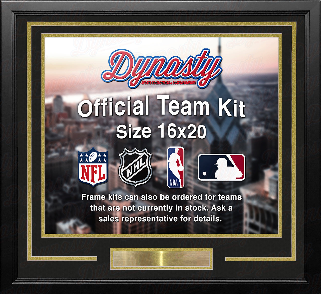 Vegas Golden Knights Custom NHL Hockey 16x20 Picture Frame Kit (Multiple Colors) - Dynasty Sports & Framing 
