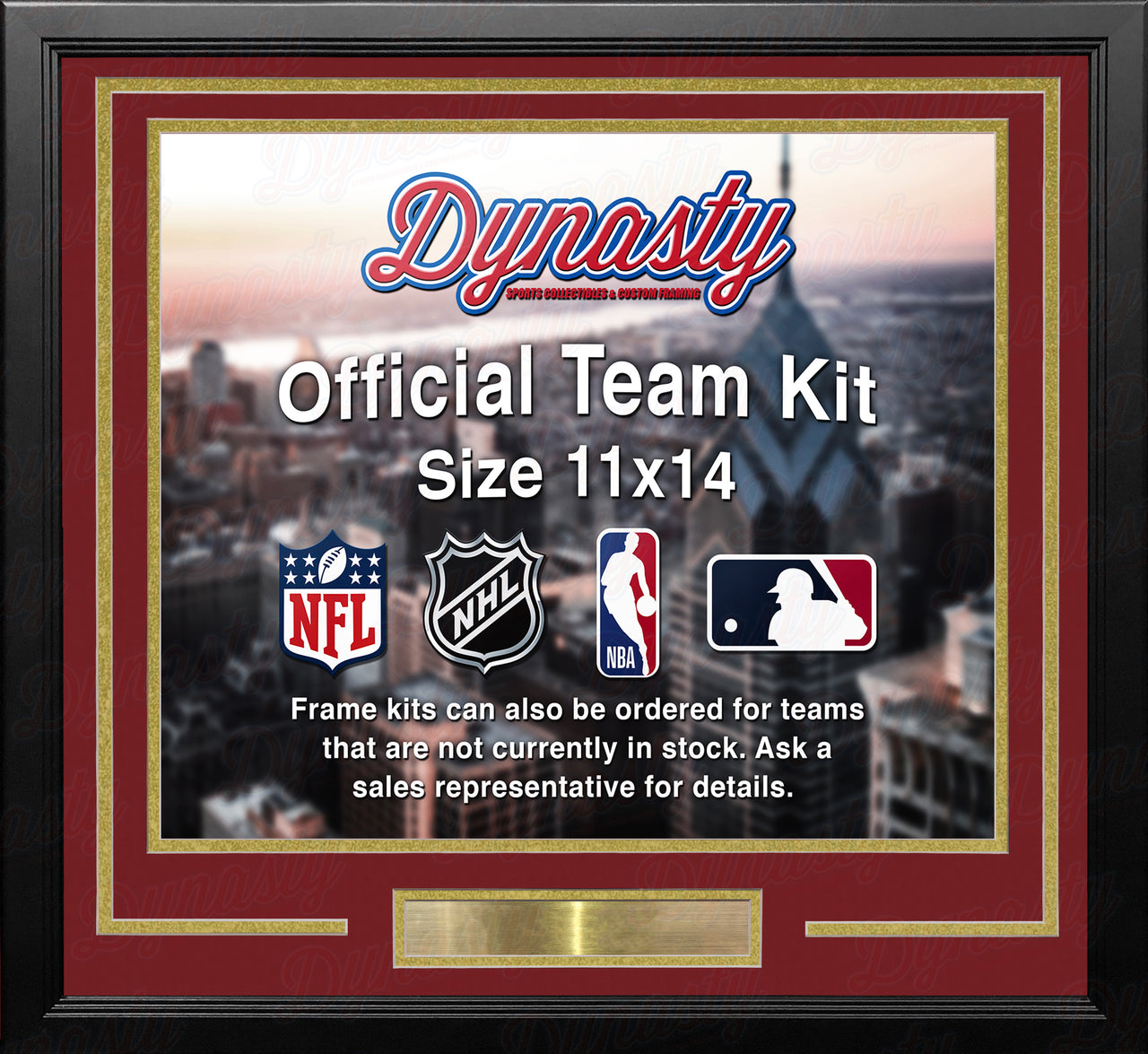 Vegas Golden Knights Custom NHL Hockey 11x14 Picture Frame Kit (Multiple Colors) - Dynasty Sports & Framing 