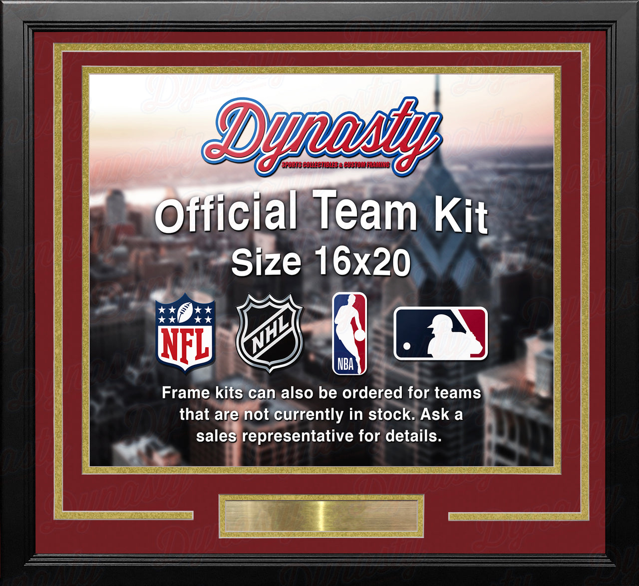 Vegas Golden Knights Custom NHL Hockey 16x20 Picture Frame Kit (Multiple Colors) - Dynasty Sports & Framing 