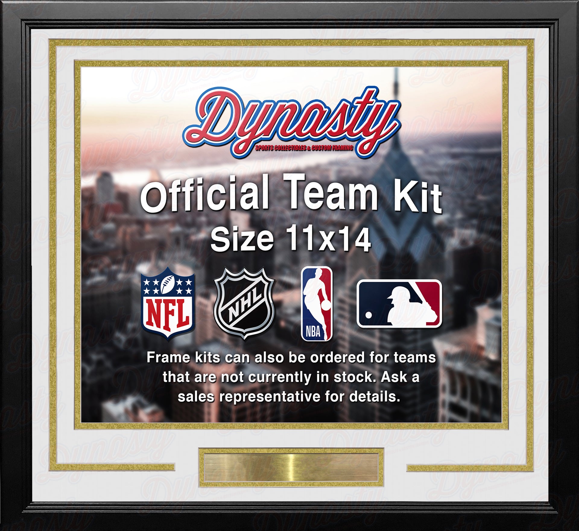 Vegas Golden Knights Custom NHL Hockey 11x14 Picture Frame Kit (Multiple Colors) - Dynasty Sports & Framing 