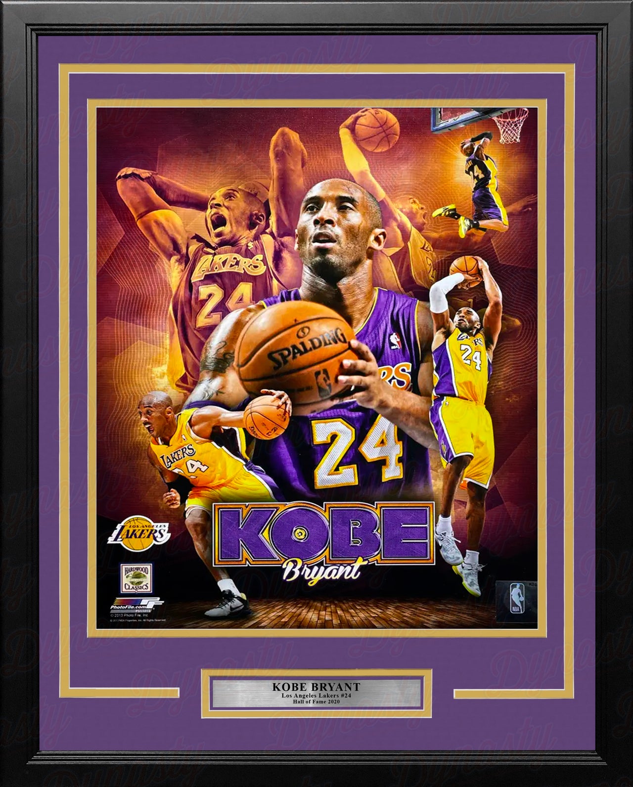 Kobe Bryant Los Angeles Lakers 11" x 14" Framed Basketball Collage Photo