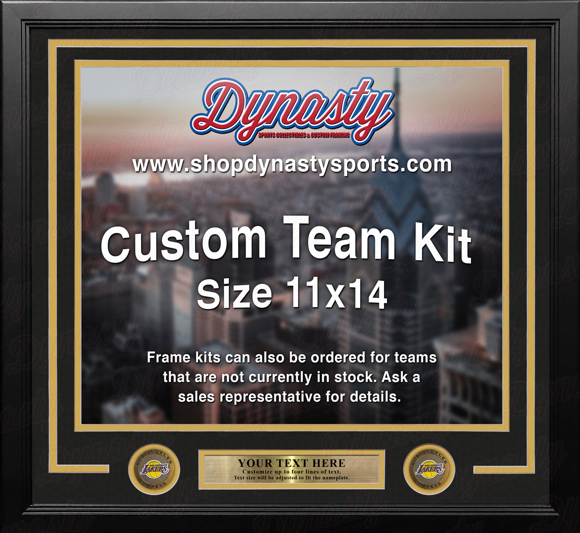 Los Angeles Lakers Custom NBA Basketball 11x14 Picture Frame Kit (Multiple Colors) - Dynasty Sports & Framing 