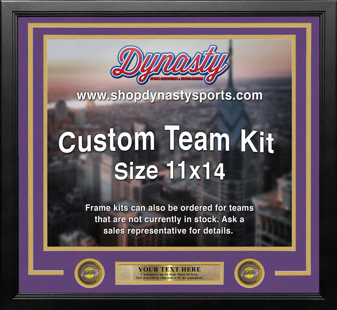 Los Angeles Lakers Custom NBA Basketball 11x14 Picture Frame Kit (Multiple Colors)