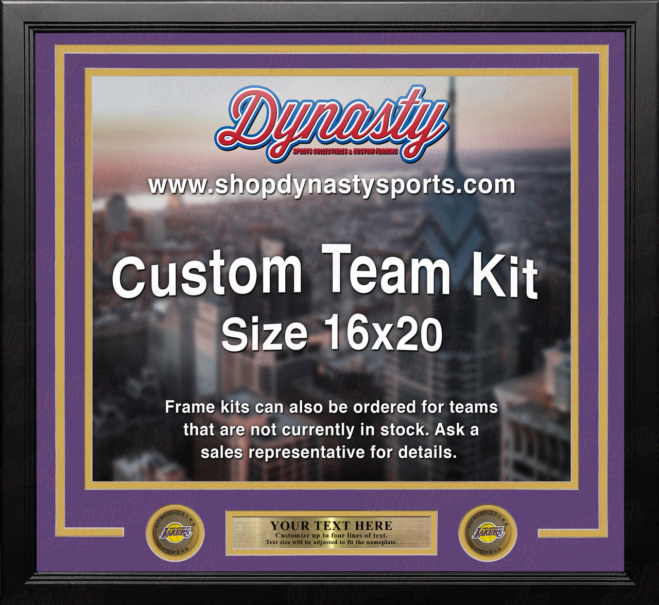 Los Angeles Lakers Custom NBA Basketball 16x20 Picture Frame Kit (Multiple Colors)