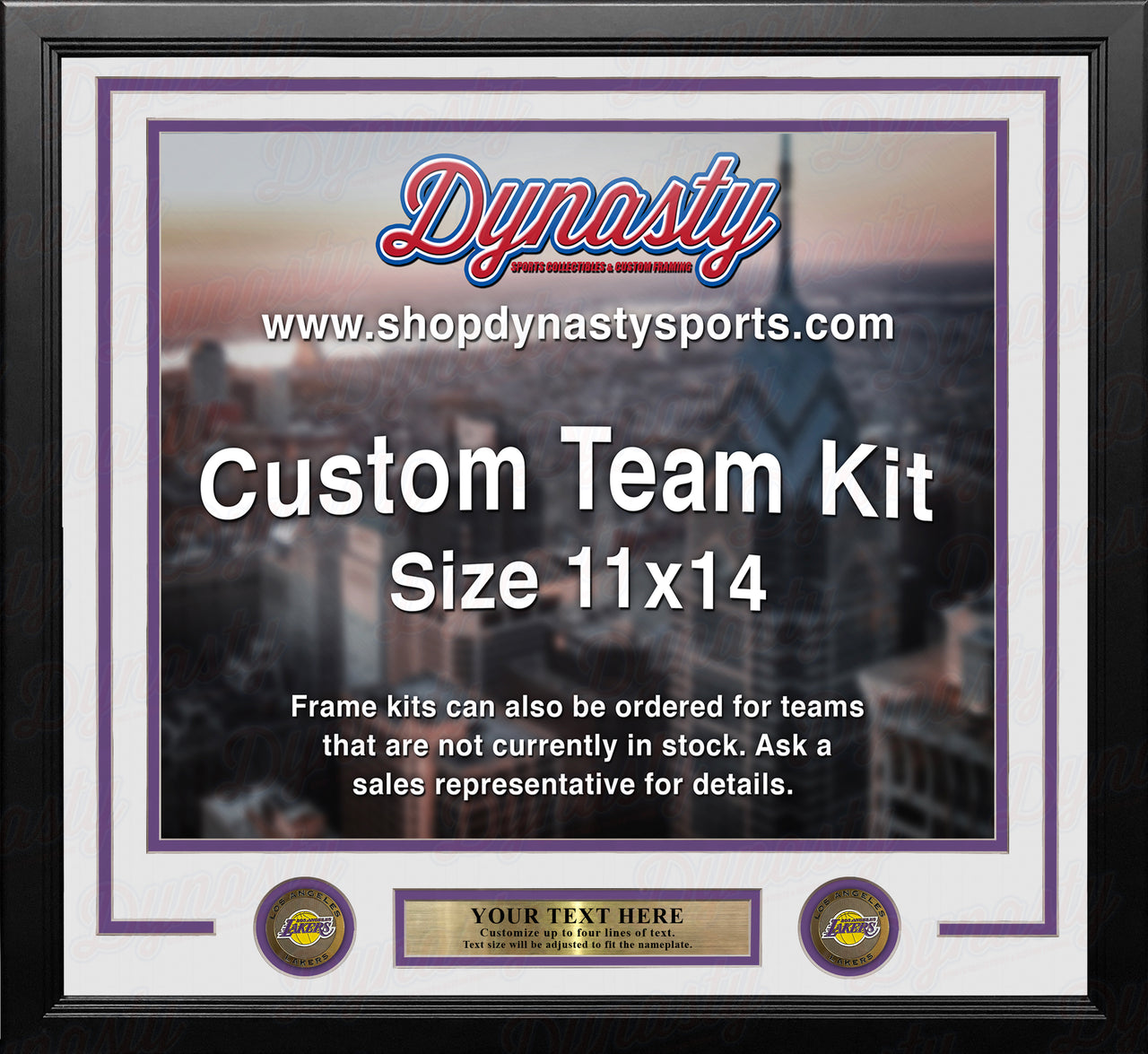 Los Angeles Lakers Custom NBA Basketball 11x14 Picture Frame Kit (Multiple Colors)