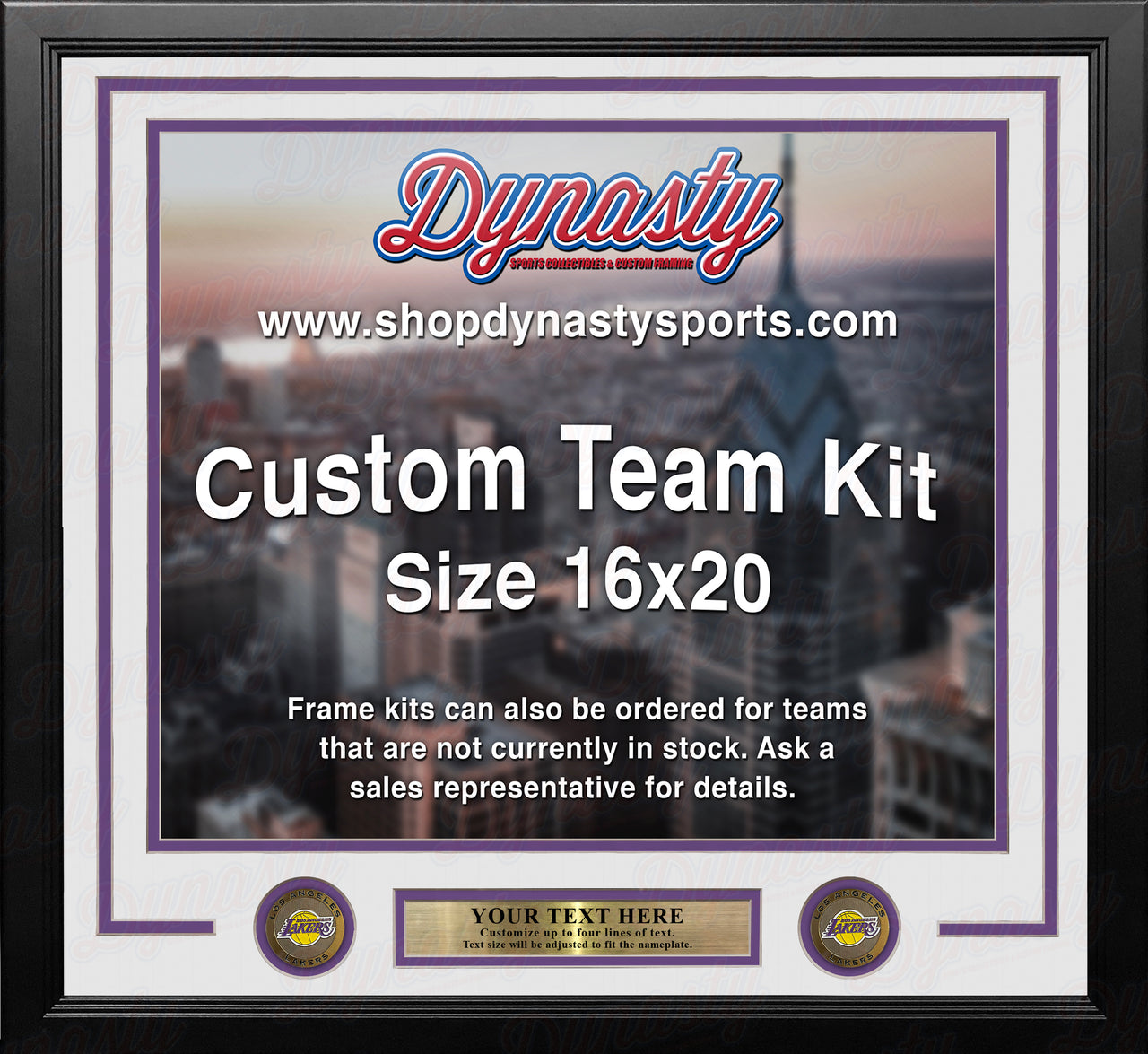 Los Angeles Lakers Custom NBA Basketball 16x20 Picture Frame Kit (Multiple Colors)