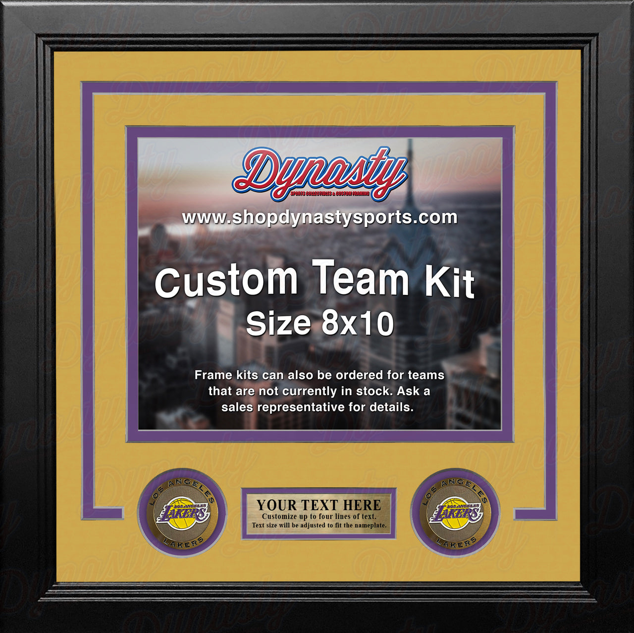 Los Angeles Lakers Custom NBA Basketball 8x10 Picture Frame Kit (Lakers Gold)