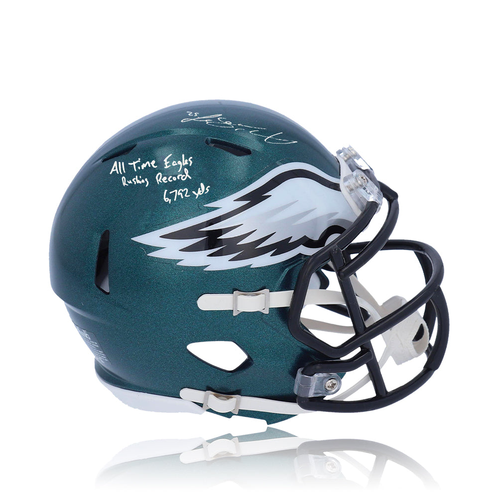 LeSean McCoy Philadelphia Eagles Autographed Football Helmet with Eagles Rushing Record Inscription
