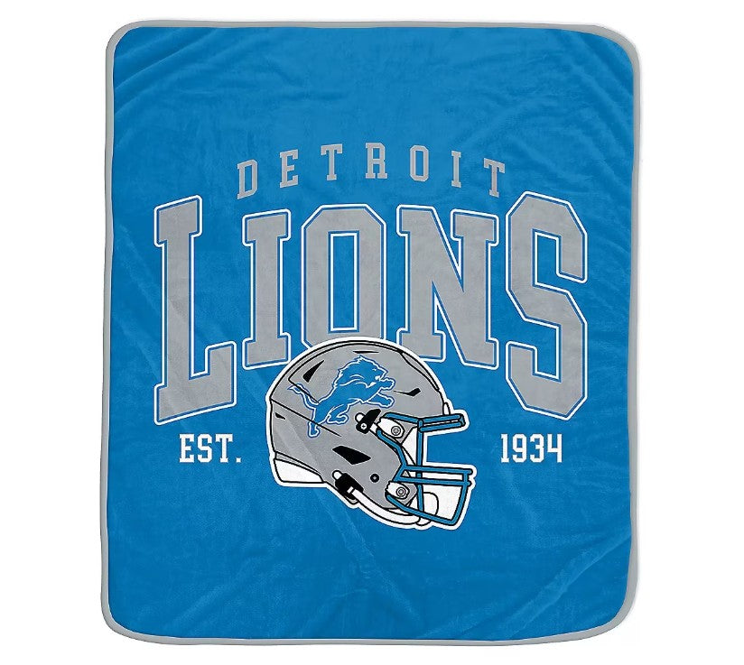 Detroit Lions 50" x 60" Vintage Arch Block Blanket