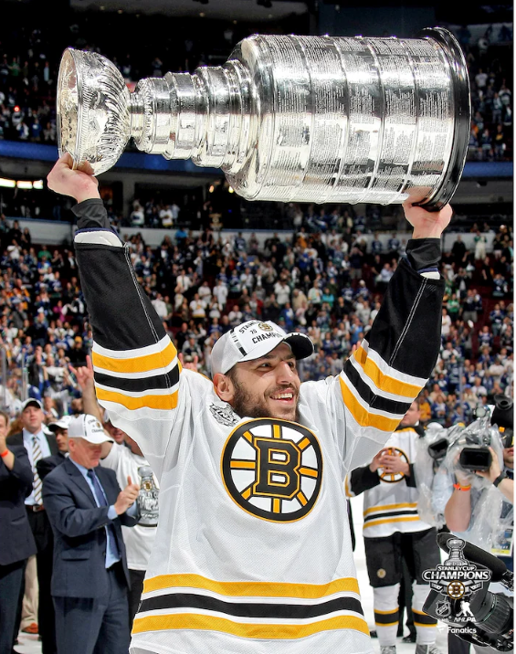 Milan Lucic 2011 Stanley Cup Trophy Boston Bruins Hockey Photo