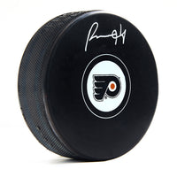 Porter Martone Philadelphia Flyers Autographed Logo Hockey Puck - Dynasty Sports & Framing 