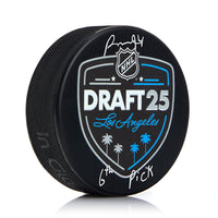 Porter Martone Philadelphia Flyers Autographed Draft Puck Inscribed - Dynasty Sports & Framing 