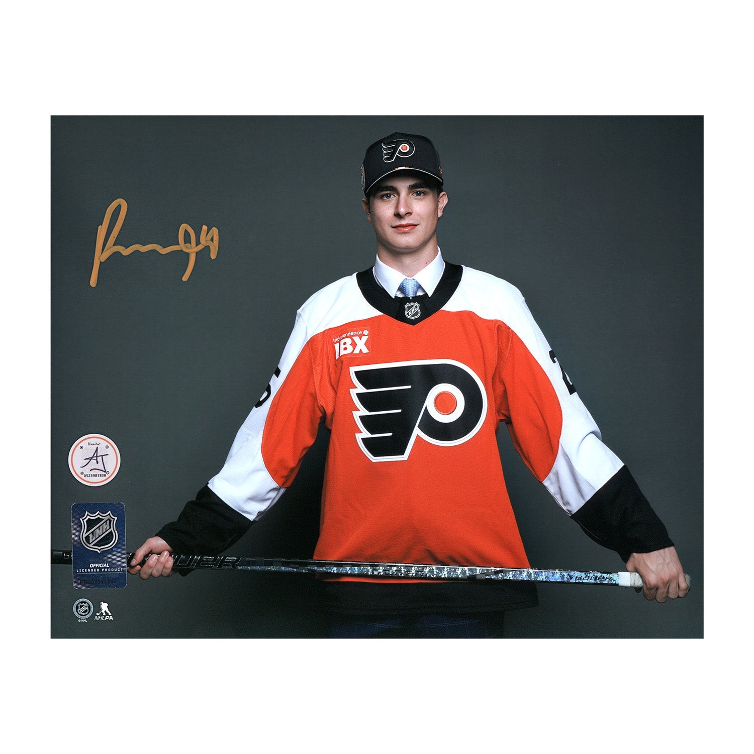 Porter Martone Philadelphia Flyers Autographed 8" x 10" Photograph