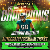 Jordan Mailata World Champions Experience Tickets - Dynasty Sports & Framing 