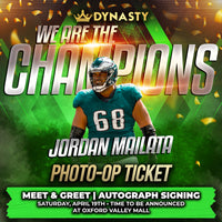Jordan Mailata World Champions Experience Tickets - Dynasty Sports & Framing 