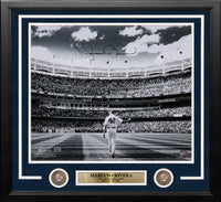Mariano Rivera New York Yankees Autographed 16" x 20" Framed Black & White Baseball Stadium Photo
