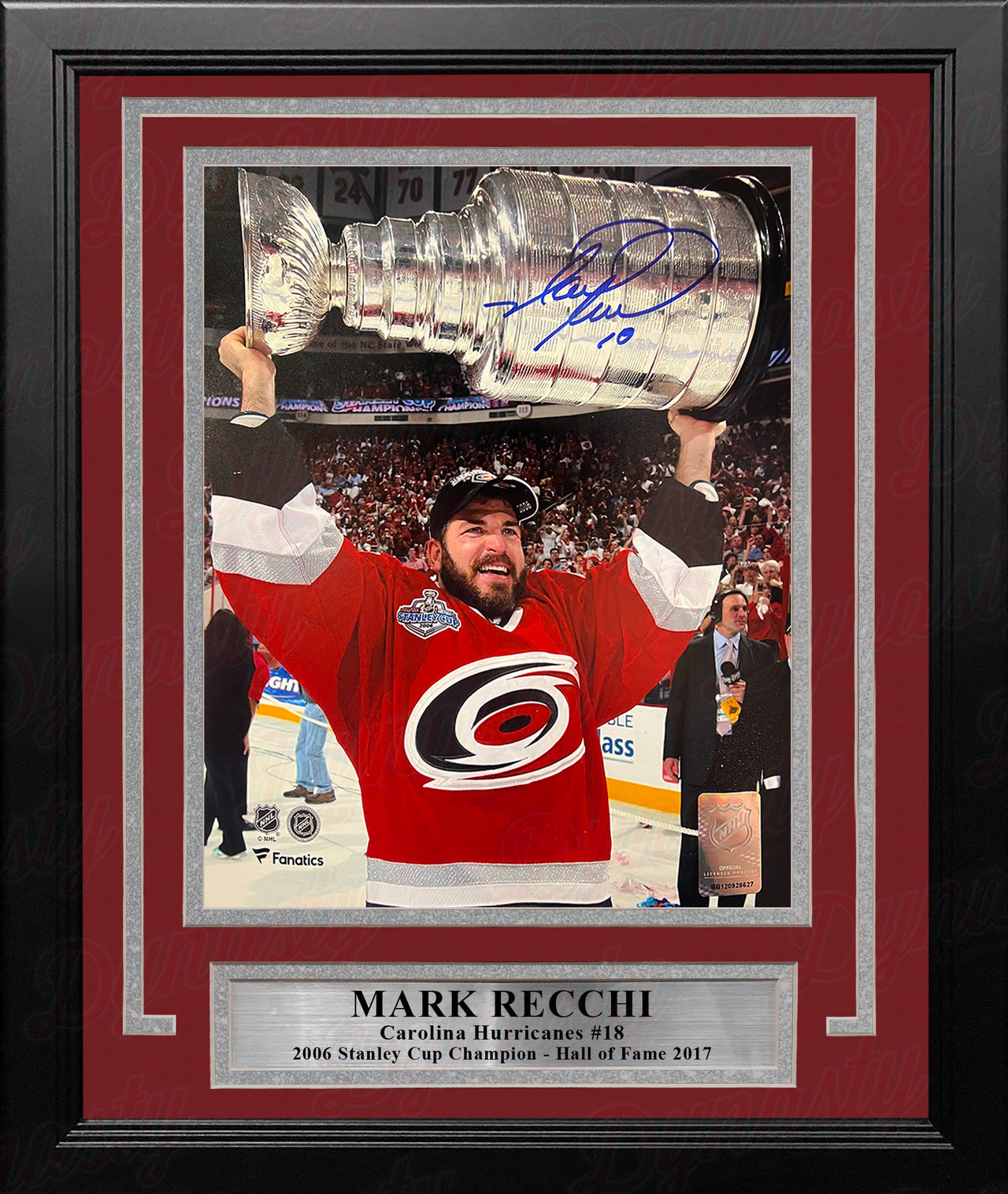 Mark Recchi 2006 Stanley Cup Champions Carolina Hurricanes Autographed 8" x 10" Framed Hockey Photo