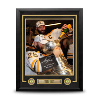 Mark Recchi Drinks from the Cup Boston Bruins Autographed 16x20 Framed Photo - Stanley Cup Champions
