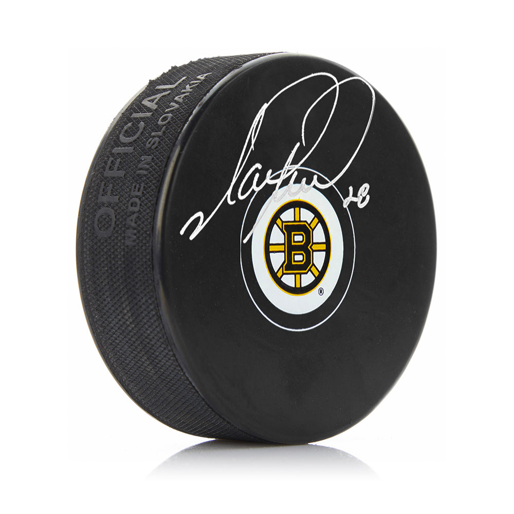 Mark Recchi Boston Bruins Autographed Hockey Logo Puck