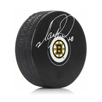 Mark Recchi Boston Bruins Autographed Hockey Logo Puck - Dynasty Sports & Framing 