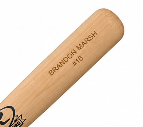 Brandon Marsh Philadelphia Phillies Rawlings Engraved Blonde Bat