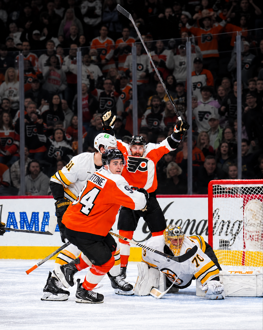 Porter Martone Philadelphia Flyers 1st NHL Goal in Overtime Photograph