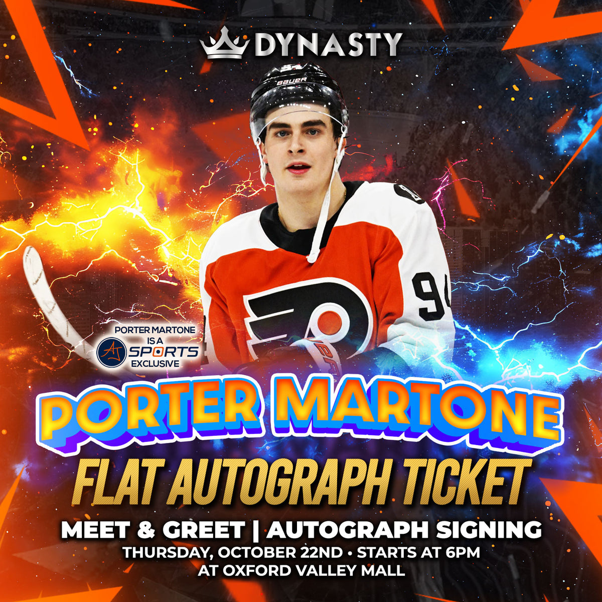 Porter Martone Philadelphia Flyers Experience Tickets