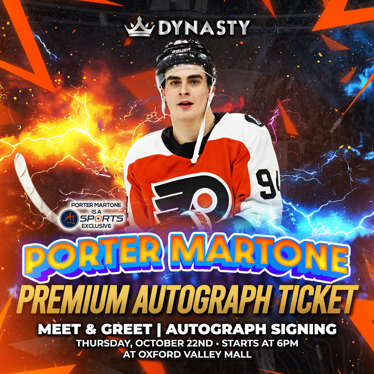 Porter Martone Philadelphia Flyers Experience Tickets