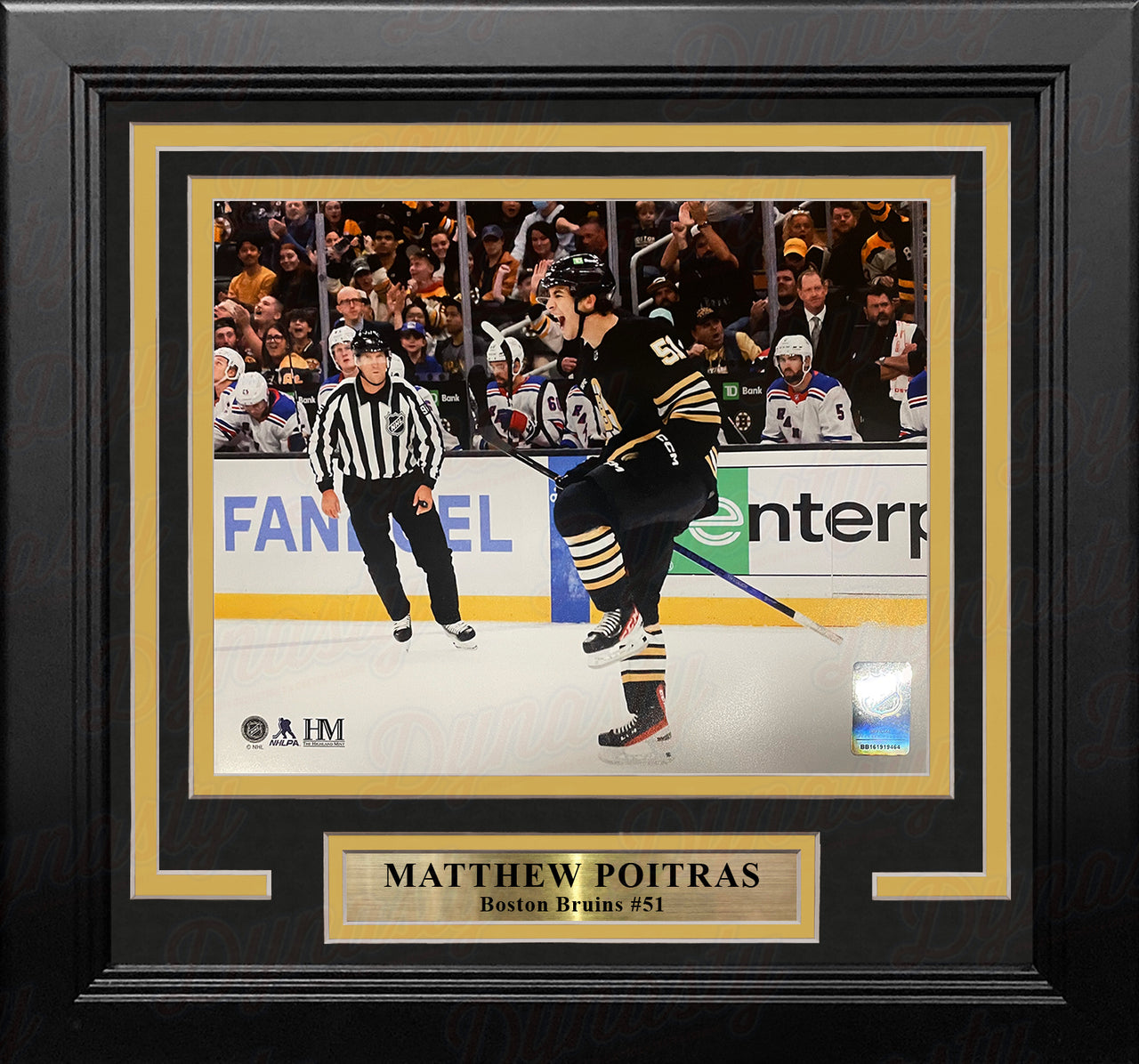 Matthew Poitras Celebration Boston Bruins 8" x 10" Framed Hockey Photo