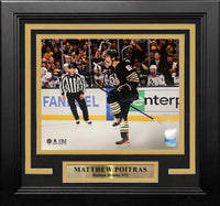 Matthew Poitras Celebration Boston Bruins 8" x 10" Framed Hockey Photo